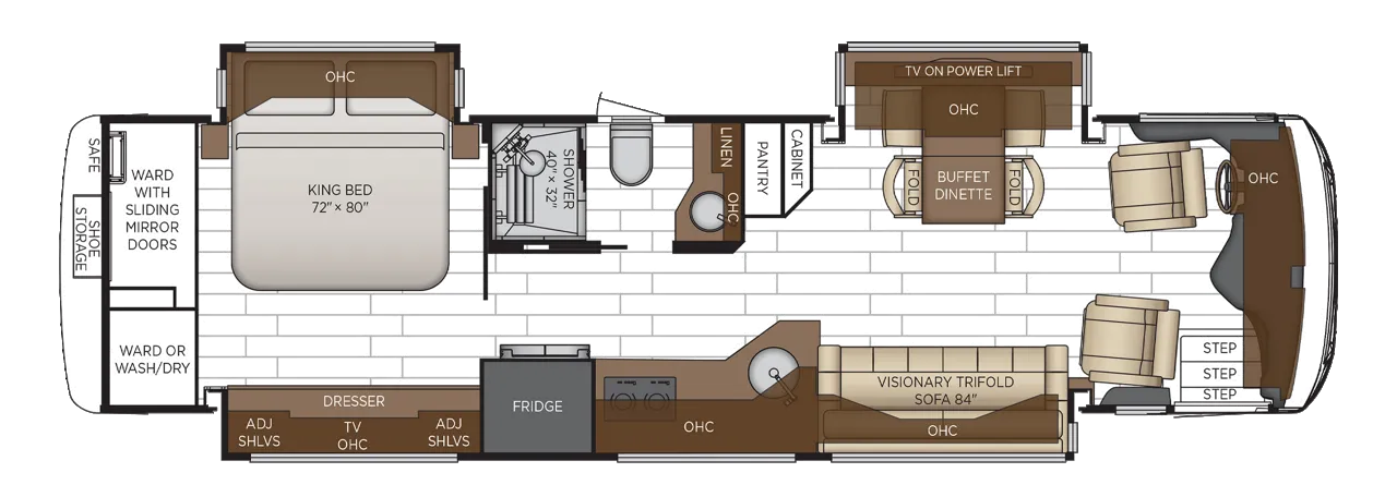 Newmar New Aire 3545 floor plan