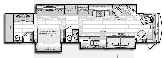 American Coach American Eagle 45N floor plan