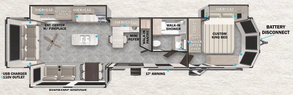 Forest River Salem Grand Villa 40RLB floor plan