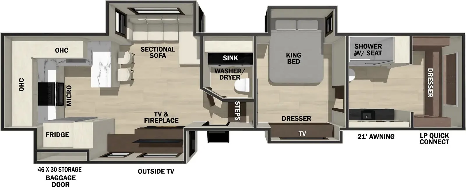 2026 Forest River Cedar Creek 385RK - Floor plan