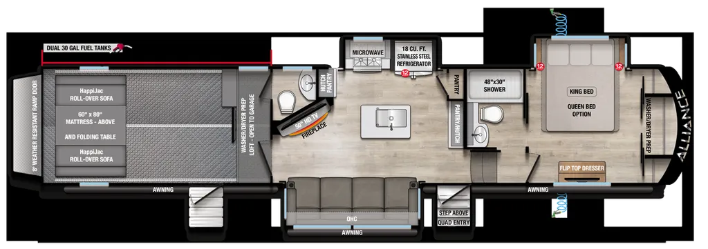 2026 Alliance RV Valor 41V16 floor plan