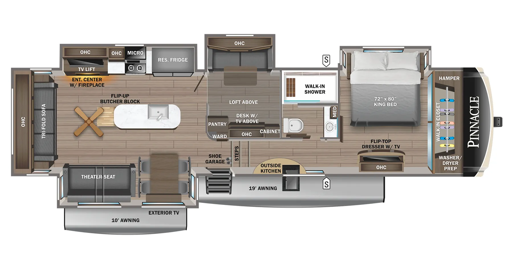Jayco Pinnacle 37MDQS floor plan