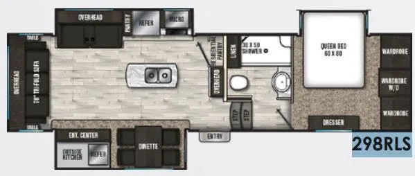 Shasta Phoenix 298RLS floor plan