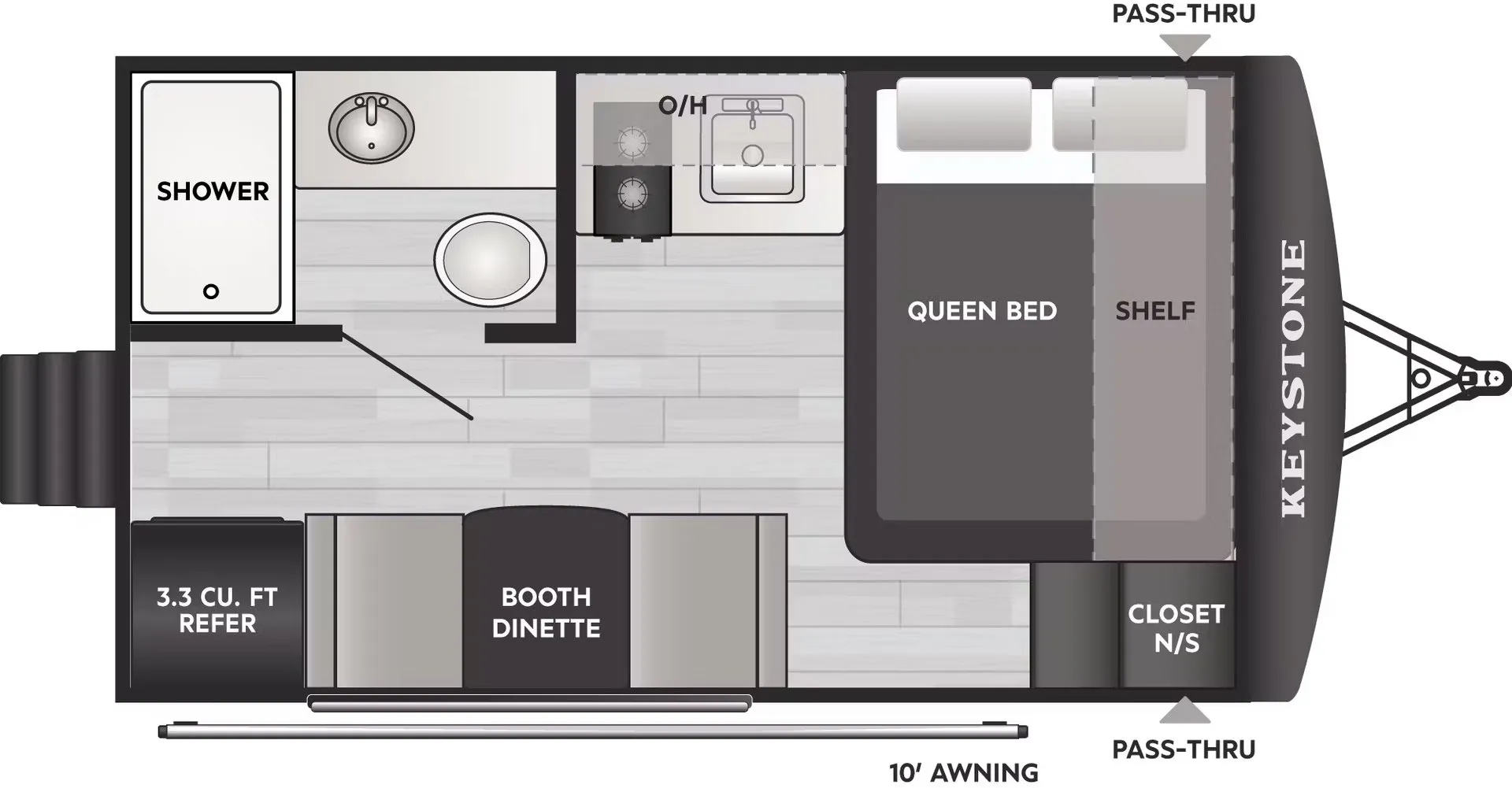 Keystone Springdale Mini 1400RE floor plan