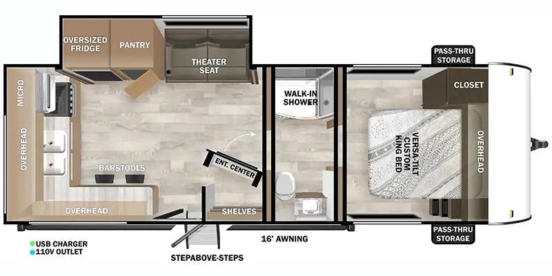 Forest River Salem Southwest 22ERAS floor plan