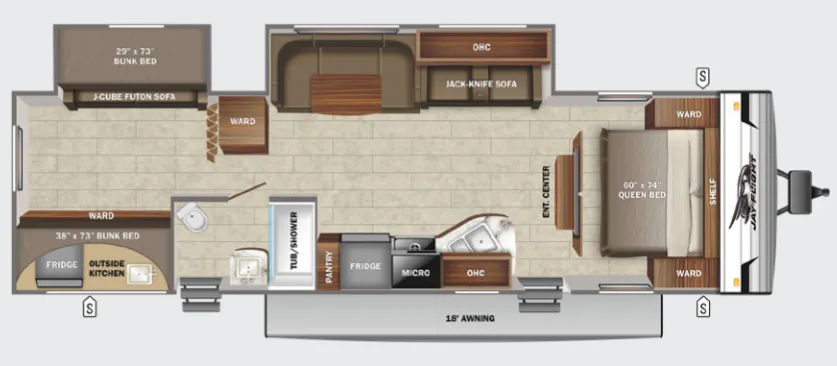 Jayco Jay Flight SLX 8 324BDS floor plan