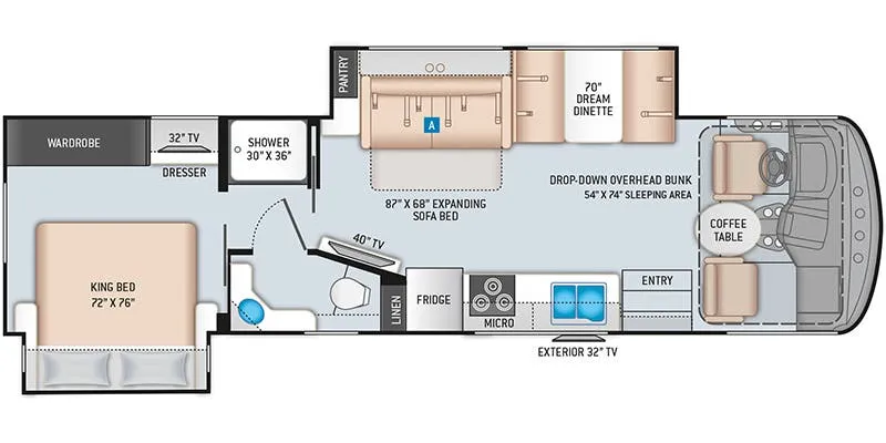 Thor Motor Coach Windsport 32T floor plan