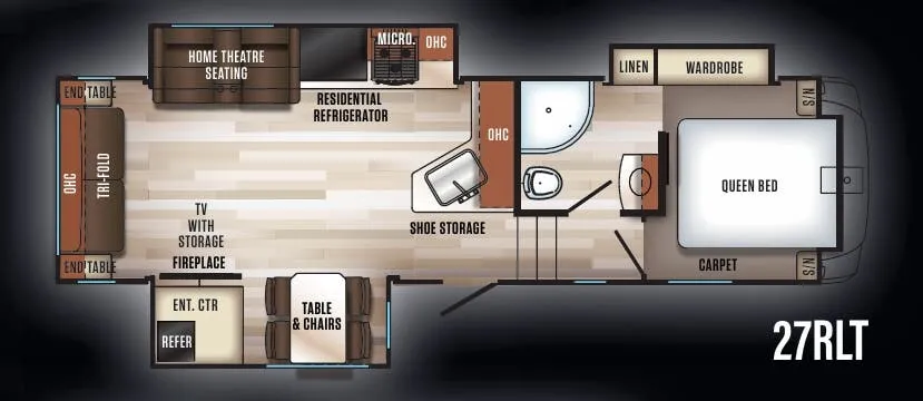 Forest River Sabre 27RLT floor plan