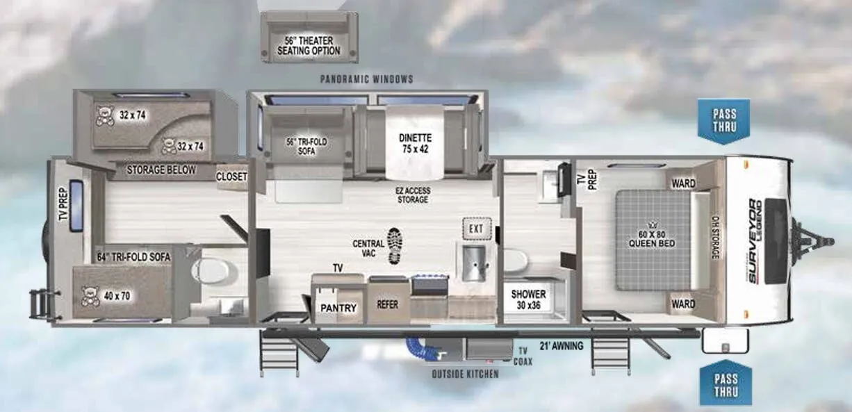 Forest River Surveyor Legend 303BHLE floor plan