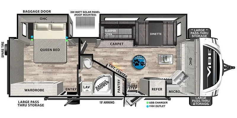 Forest River Vibe West 27FK floor plan