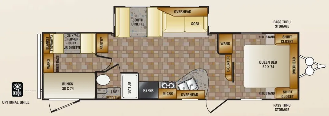 CrossRoads Zinger ZT32QB floor plan