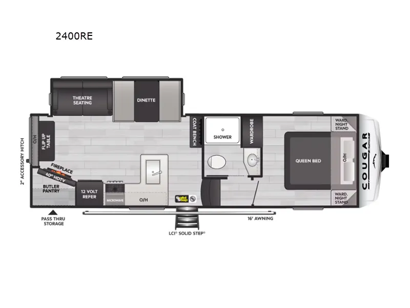 2025 Keystone Cougar Sport 2400RE floor plan