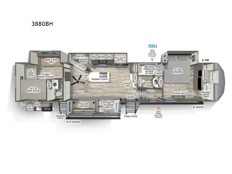 2025 Forest River Sandpiper 3880BH - Photo 3
