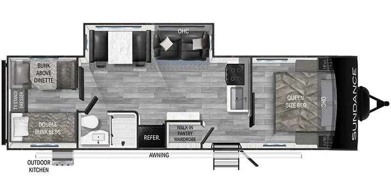 Heartland Sundance Ultra-Lite SDTT 294 BH floor plan