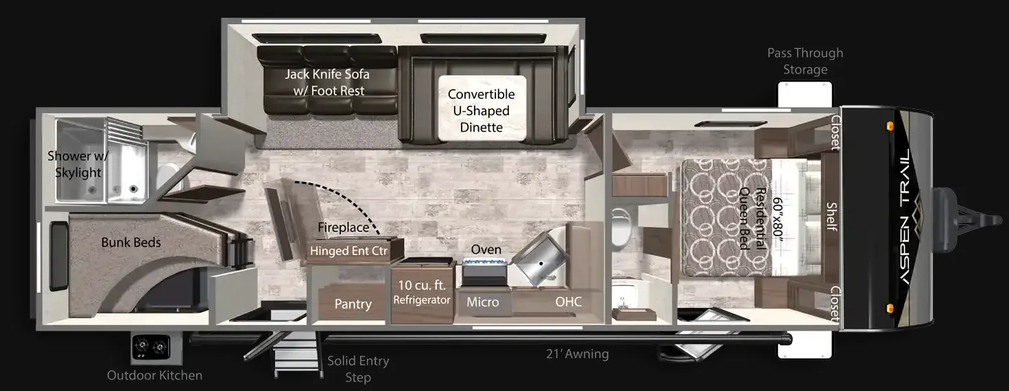 Dutchmen Aspen Trail 3020BHS floor plan