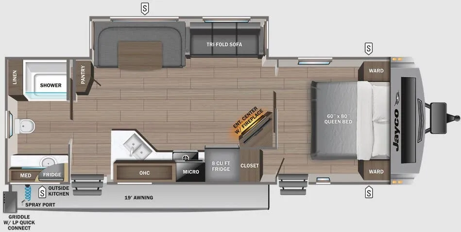Jayco White Hawk 27RB floor plan