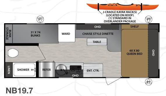 Forest River No Boundaries NB19.7 floor plan