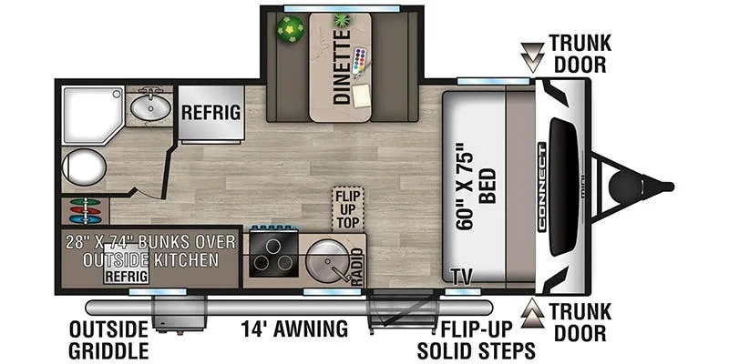K-Z Connect Mini CM191BHK floor plan