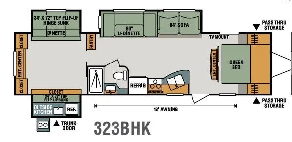 K-Z Sportsmen 323BHK floor plan
