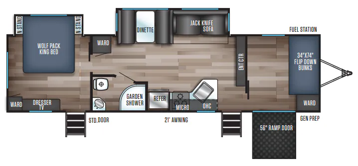 Forest River Cherokee Wolf Pack 26PACK10 floor plan