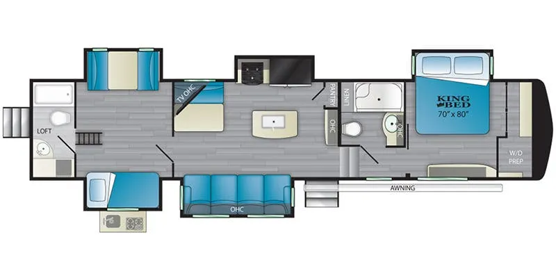 Heartland Bighorn Traveler BHTR 37 DB floor plan