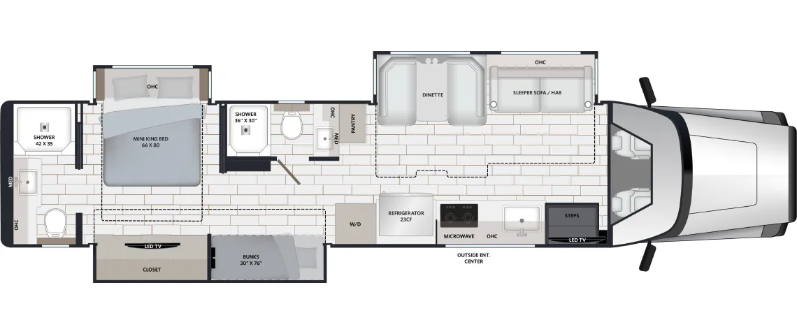 Renegade RV XL X45BBC floor plan