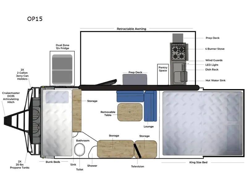 2026 Opus Camper Opus OP15 - Floor plan