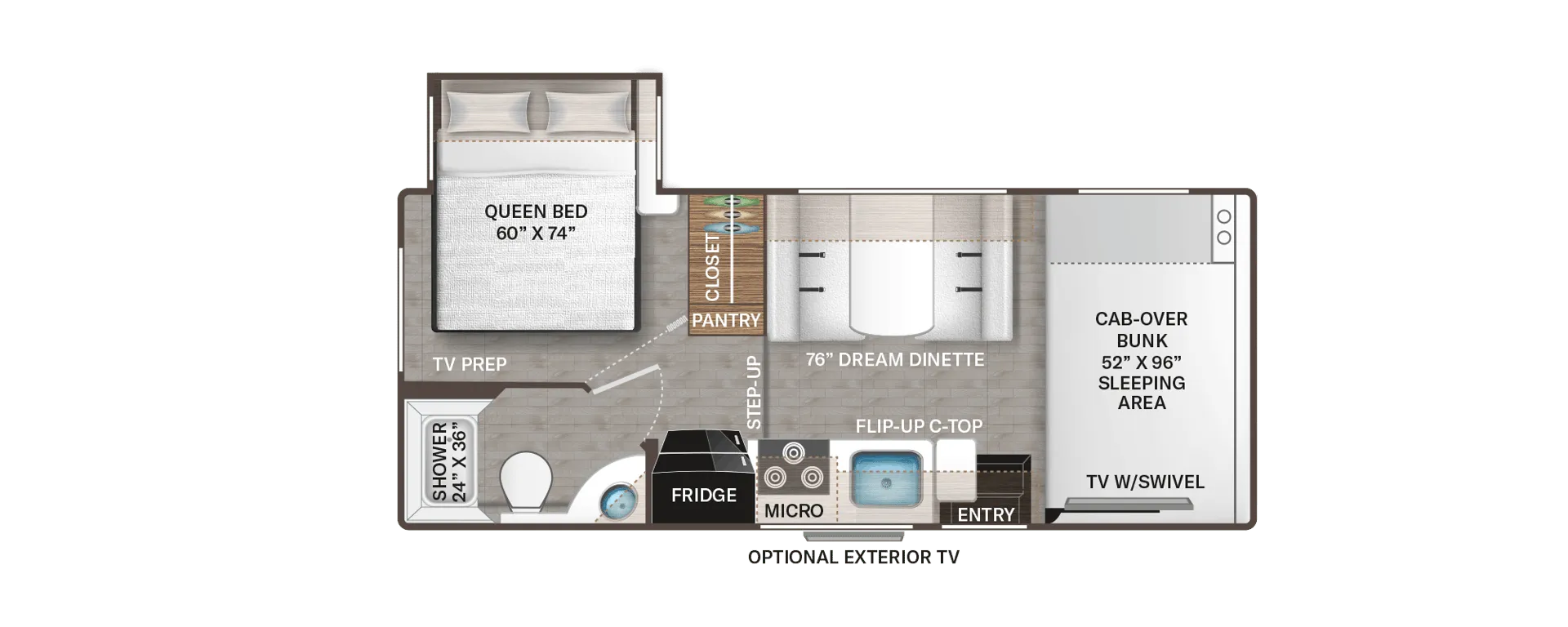 Thor Motor Coach Four Winds 22B floor plan
