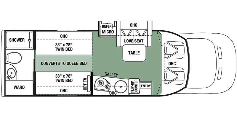 Forest River Sunseeker TS2370 floor plan