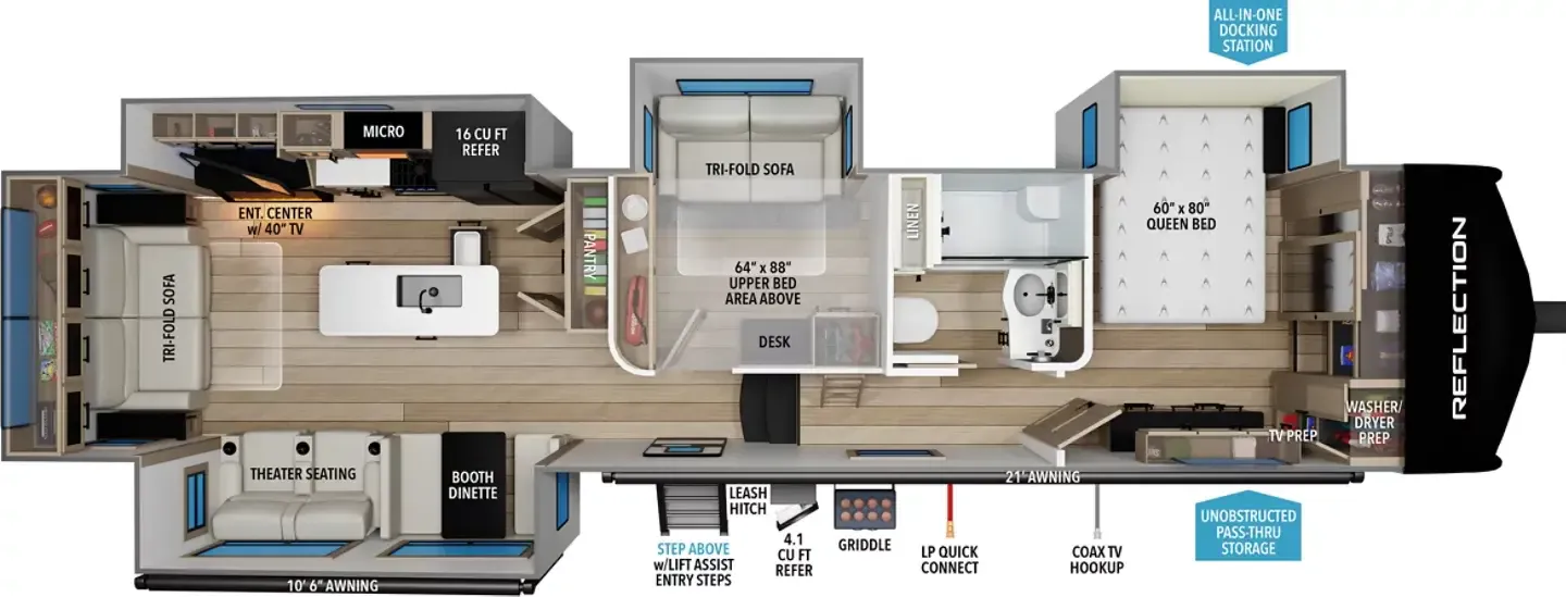 Grand Design Reflection 367BHS floor plan