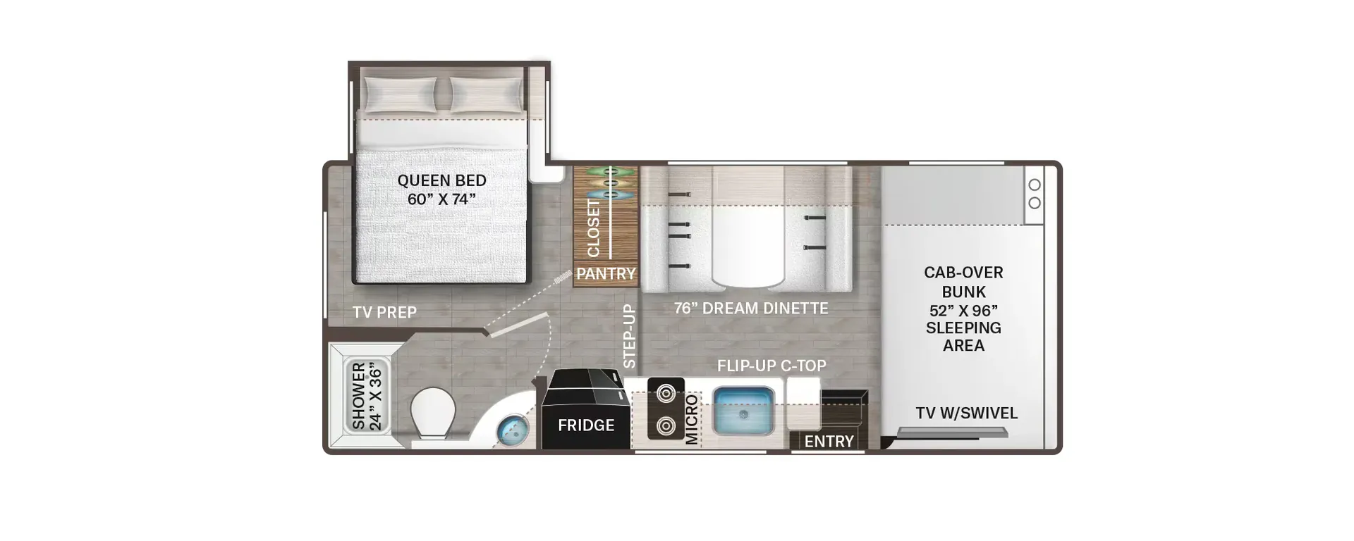 Thor Motor Coach Chateau 22Z floor plan