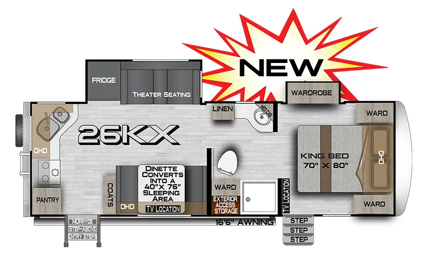 Northwood Arctic Fox NXT 26KX floor plan
