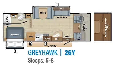 Jayco Greyhawk 26Y floor plan