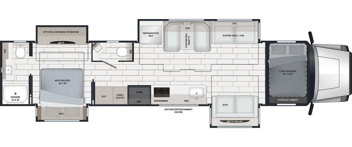 Renegade RV Classic 45CME floor plan