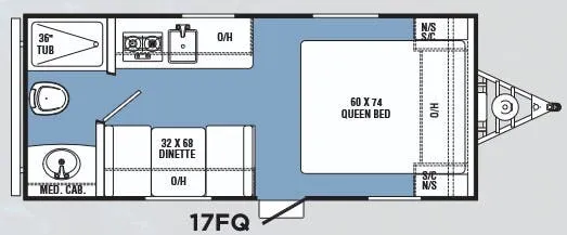 Coachmen Clipper 17FQ floor plan