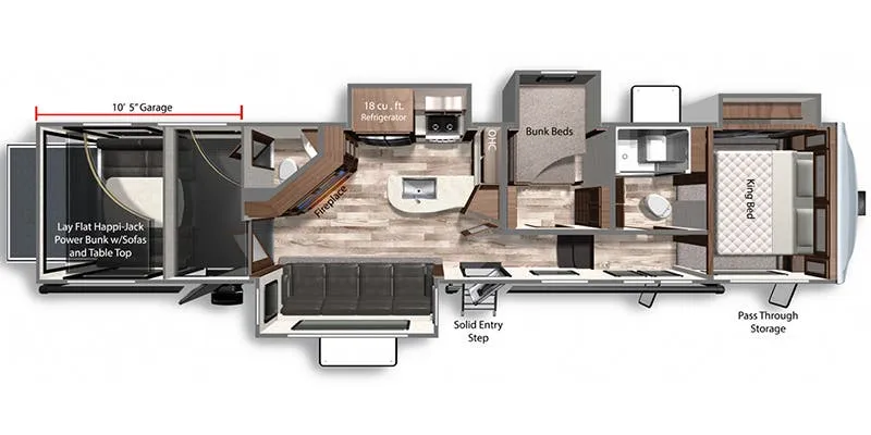 Dutchmen Voltage 4205 floor plan