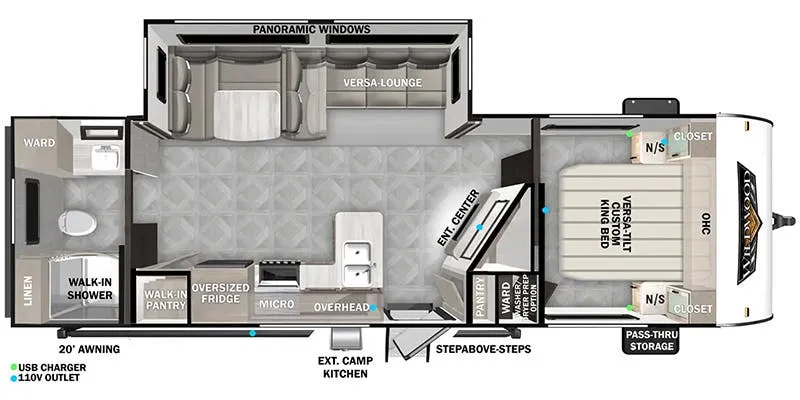 2023 Forest River Wildwood 26RBS - Floor plan