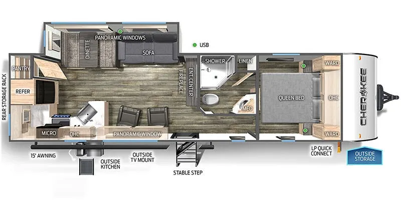 2024 Forest River Cherokee 274RK floor plan