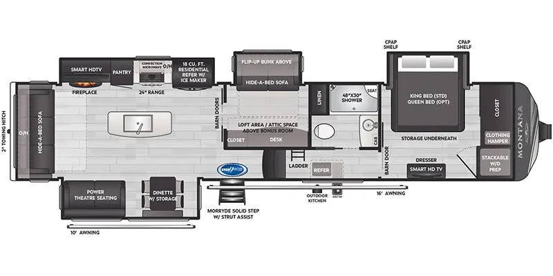 2025 Keystone Montana 3857BR - Floor plan