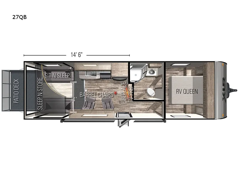 2022 Forest River XLR BOOST 27QB - Floor plan