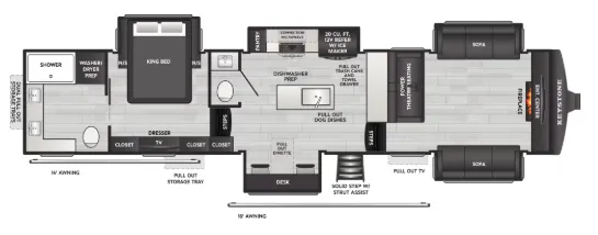 Keystone Montana 3800FL floor plan