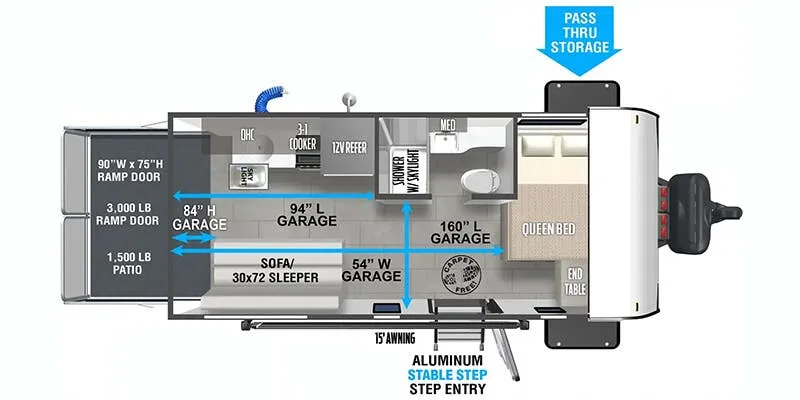 2026 Forest River Salem FSX 175RTK floor plan