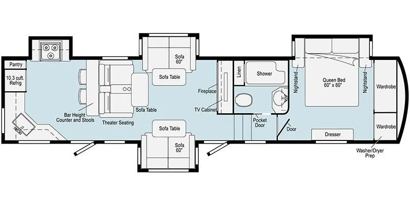 Forest River Flagstaff E-Pro E19FD floor plan