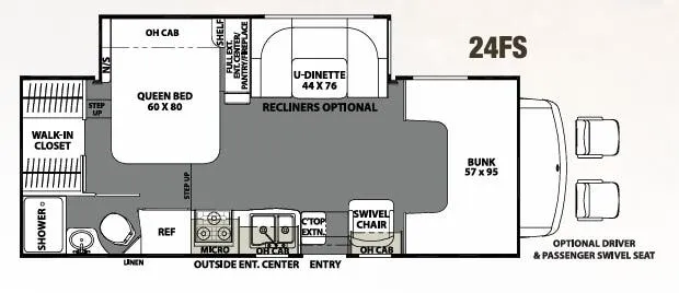 Coachmen Freelander Premier 24FS floor plan