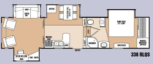 Coachmen Wyoming Summit 338 RLQS floor plan