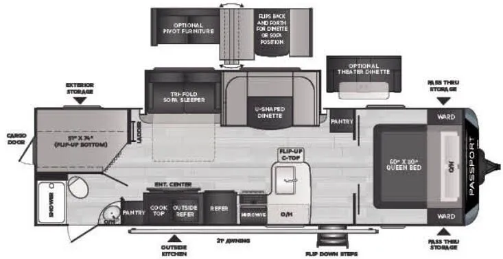 Keystone Passport 2951BH floor plan