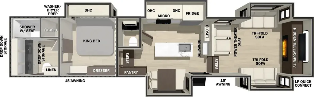 2026 Forest River Cedar Creek 370FL floor plan