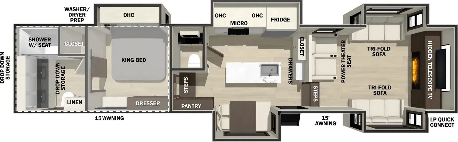 2026 Forest River Cedar Creek 370FL - Floor plan
