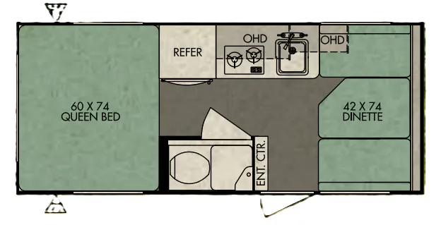 Forest River R-Pod RP-171 floor plan