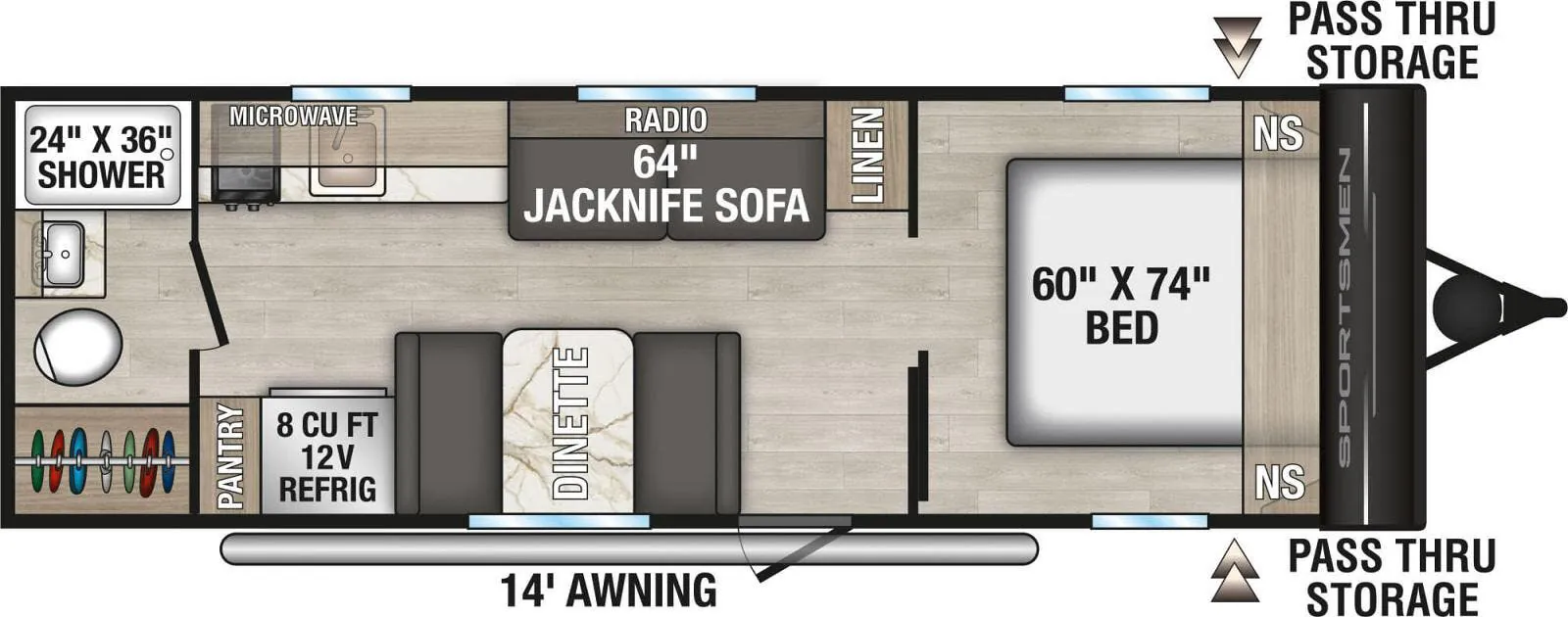 K-Z Sportsmen Classic 230RB floor plan